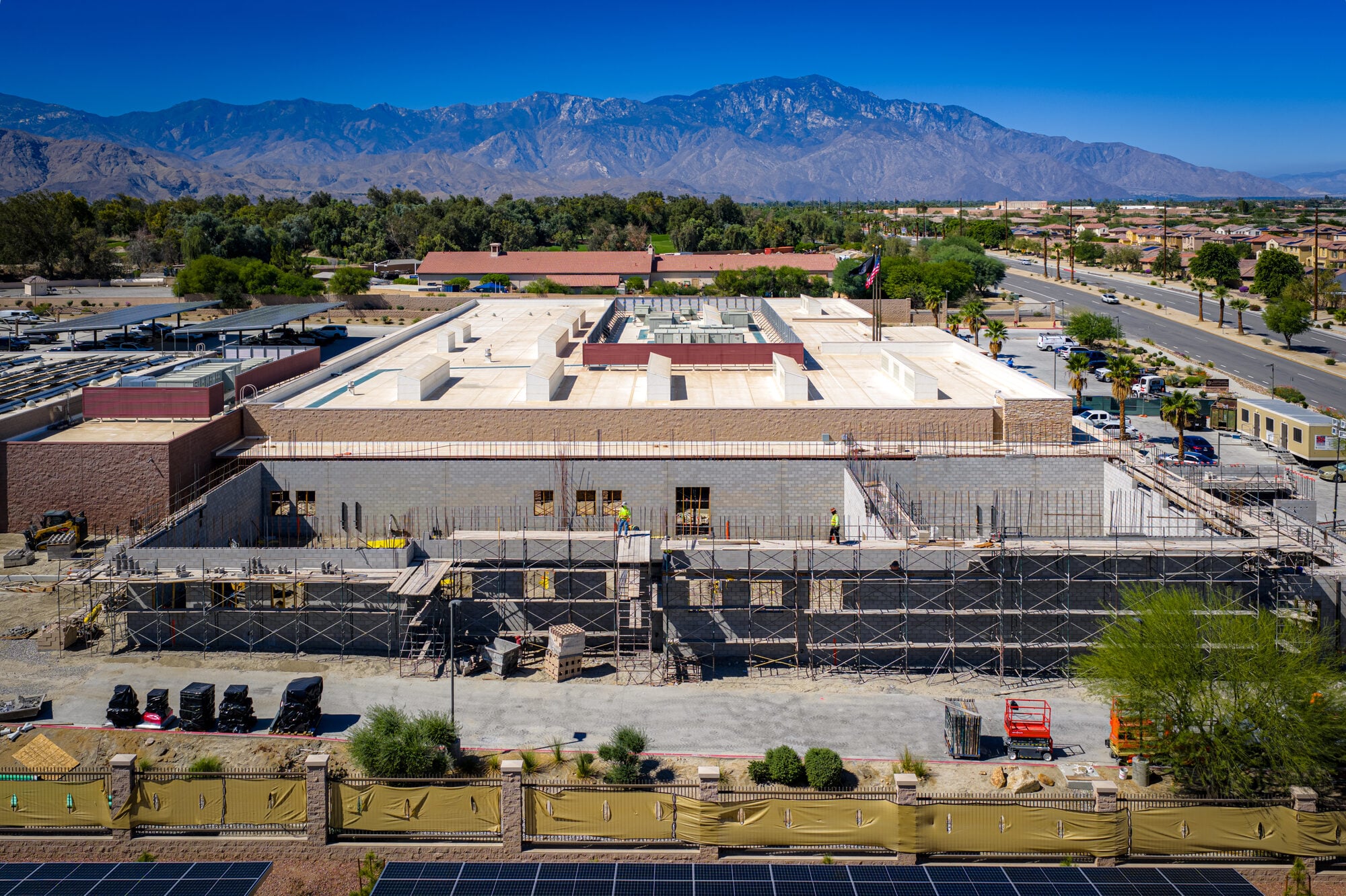 Palm Desert Sheriff Station site during construction